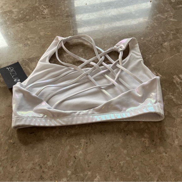 Onzie white holographic strappy bra size small - Picture 3 of 5